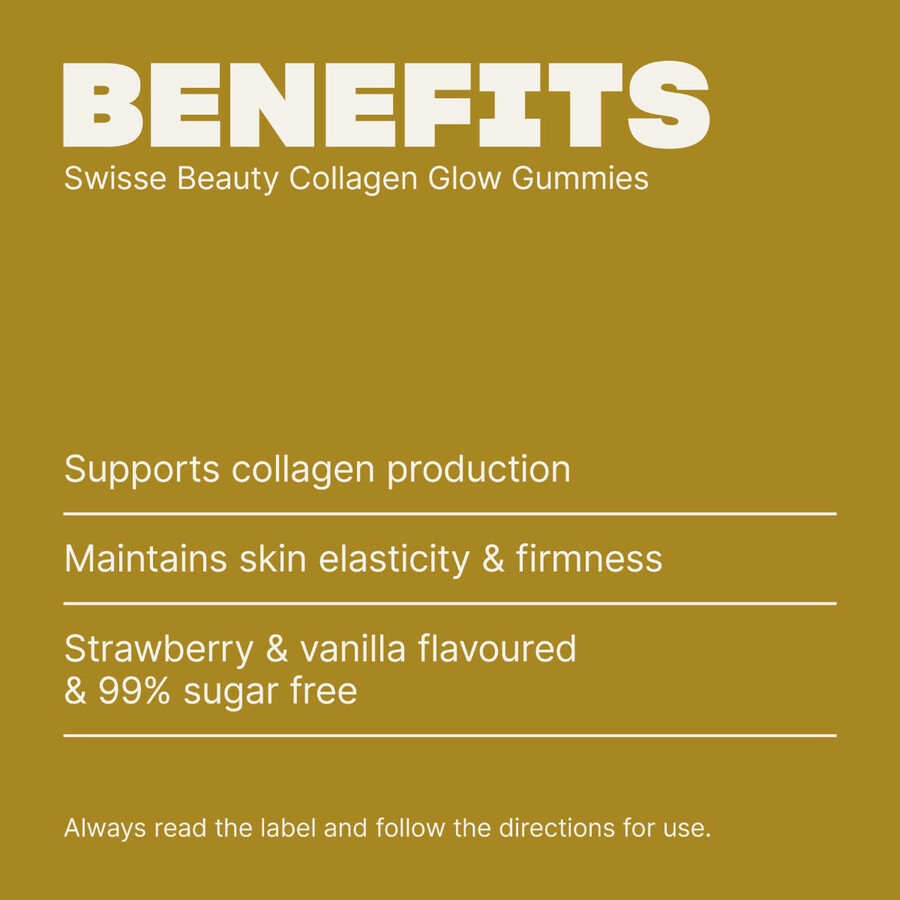 swisse beauty collagen glow gummies with collagen peptides