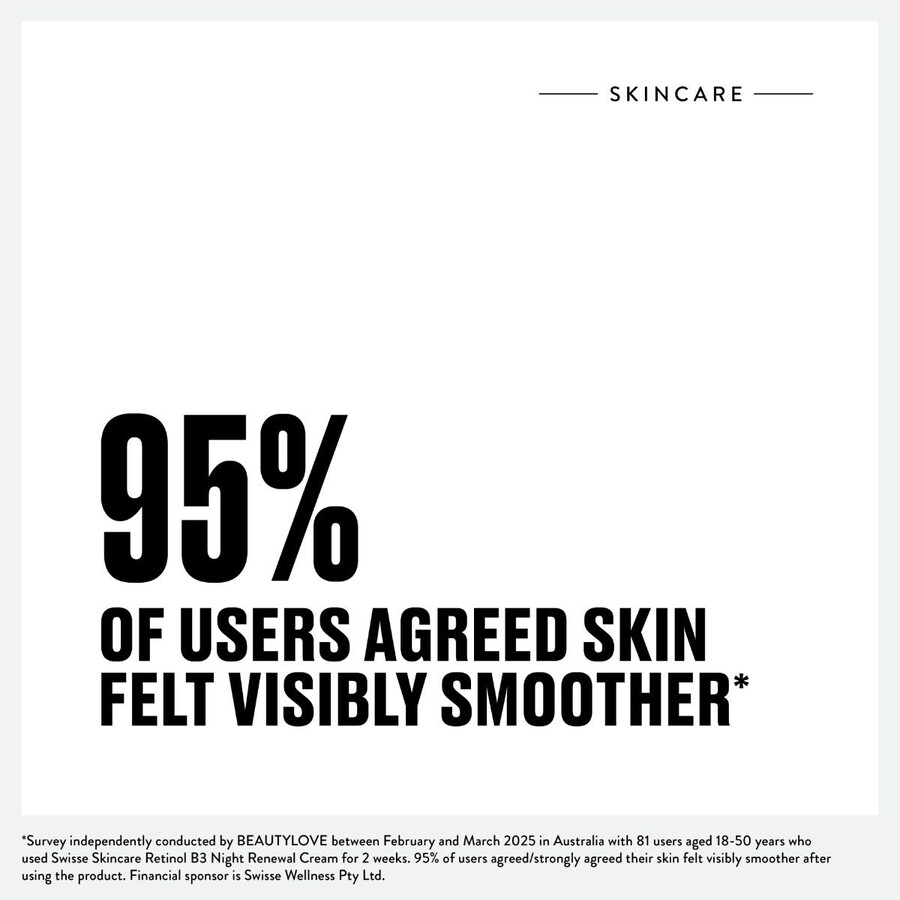 swisse skincare retinol b3 night renewal cream renew