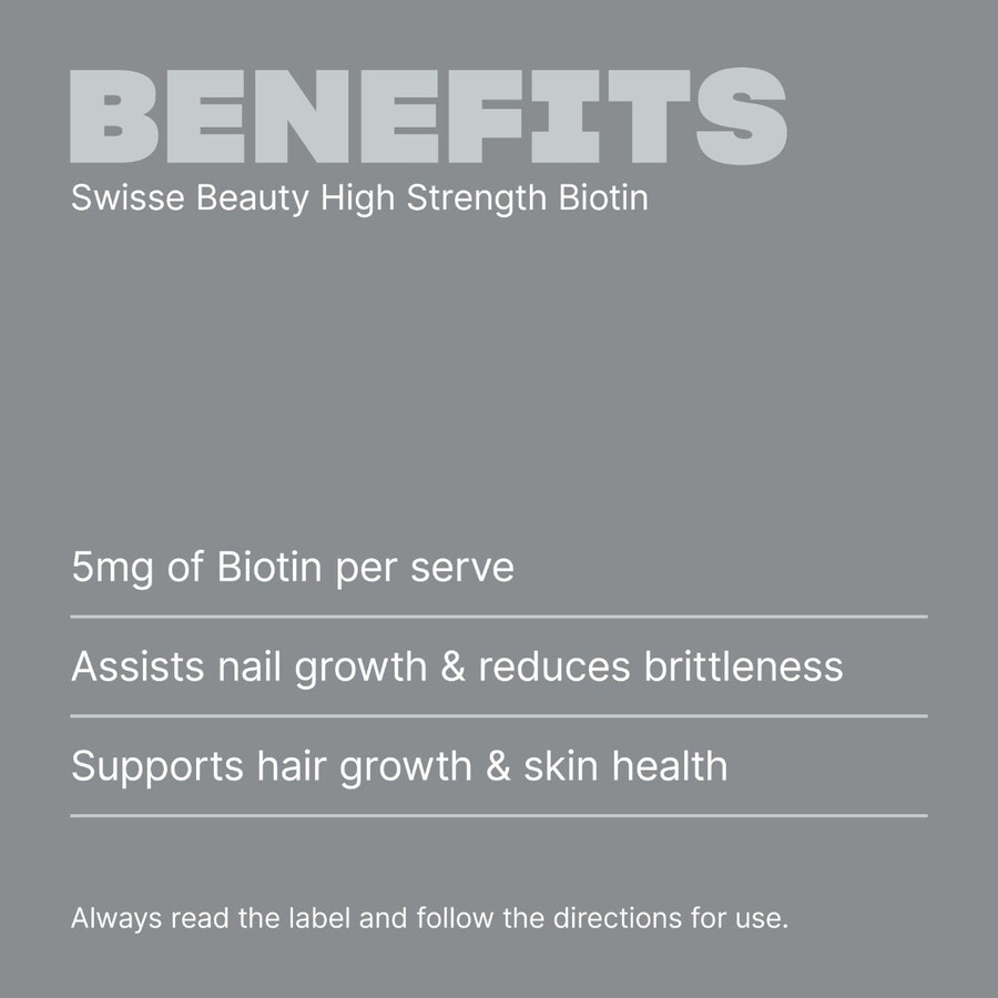 swisse beauty high strength biotin herb-free formula