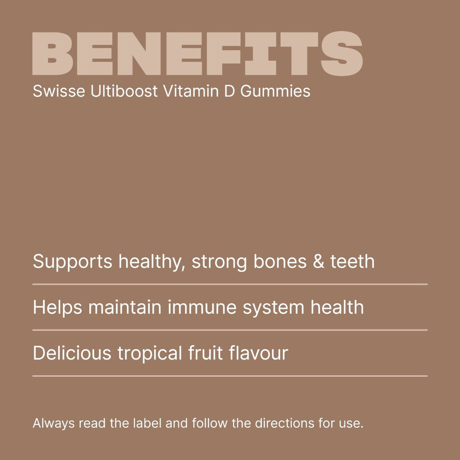 swisse ultiboost vitamin d gummies bone immune system health support