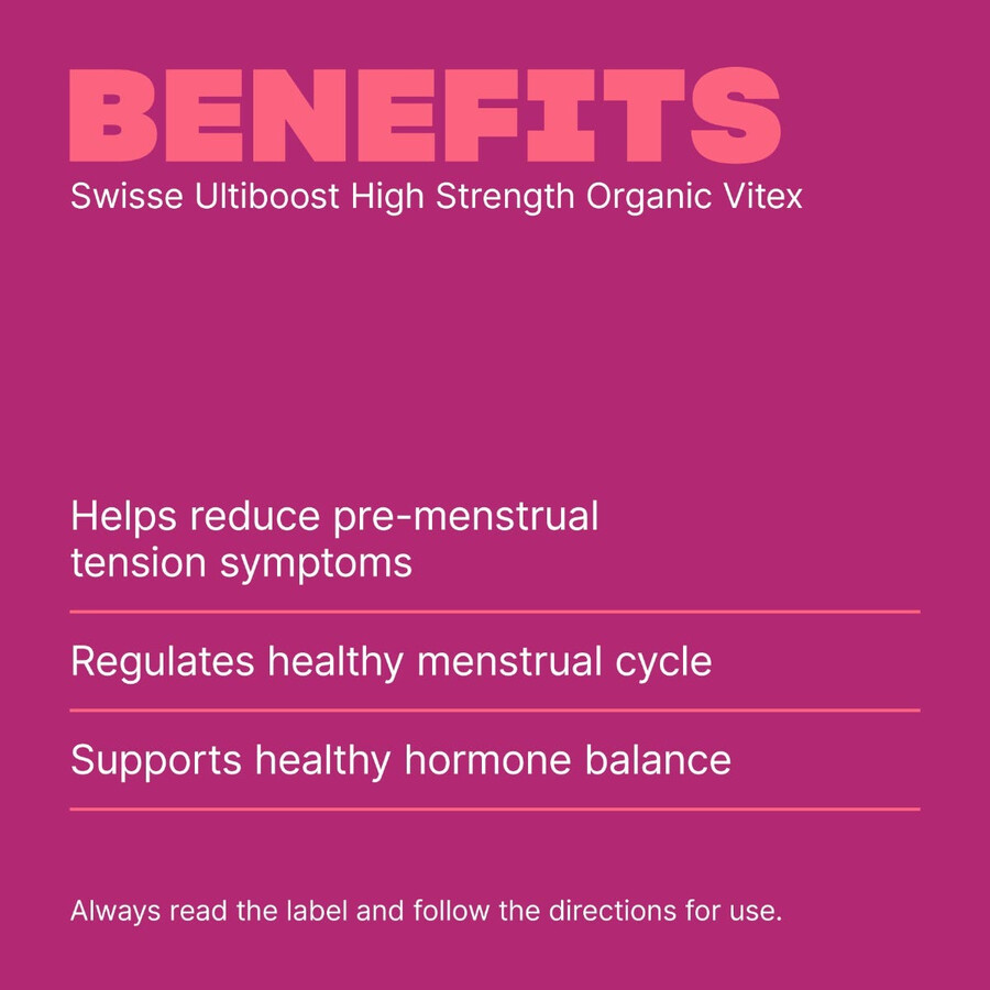 swisse ultiboost high strength organic vitex pms relief