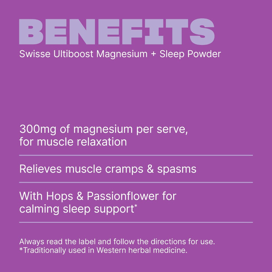 swisse ultiboost magnesium sleep powder muscle relaxation support