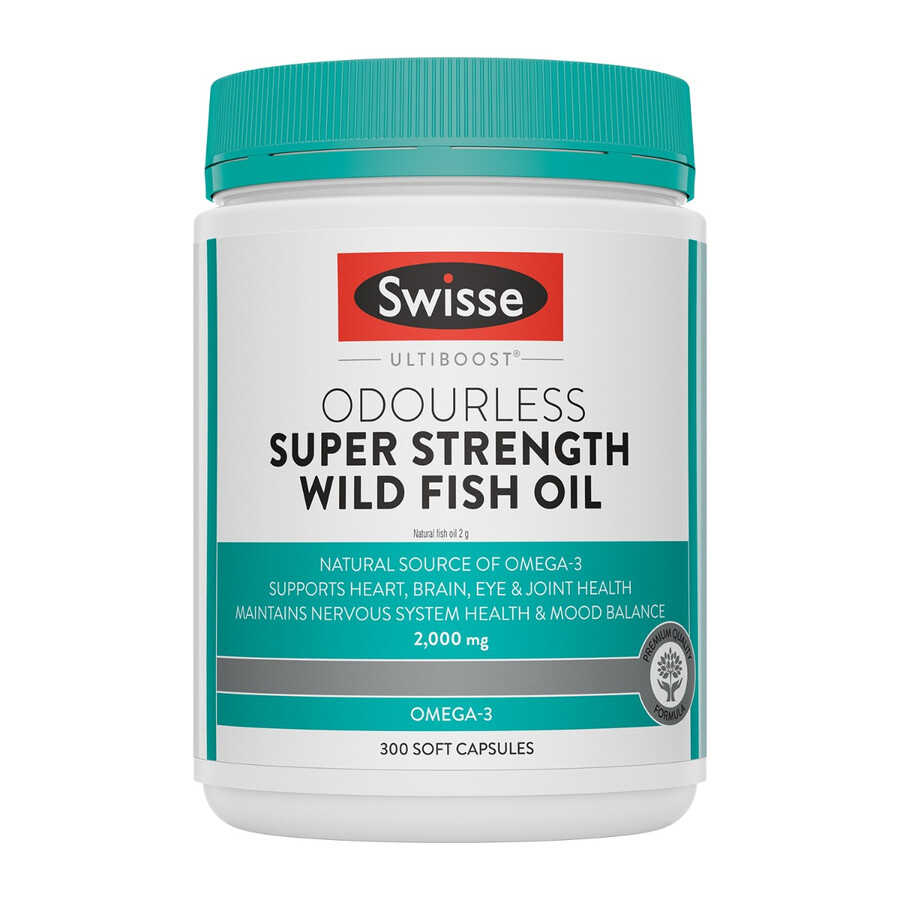 swisse ultiboost super strength odourless wild fish oil omega-3