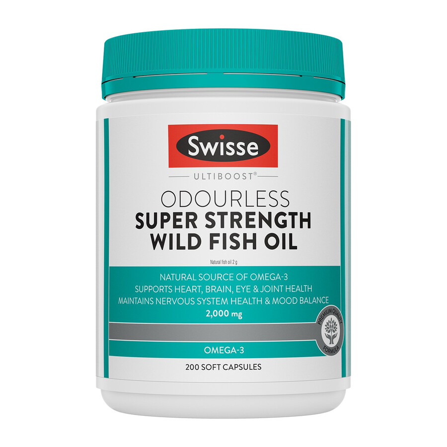 swisse ultiboost super strength odourless wild fish oil omega-3