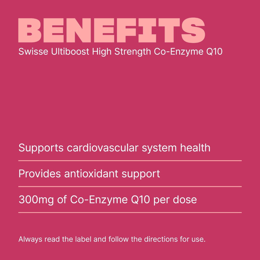 swisse ultiboost high strength co-enzyme q10 heart health