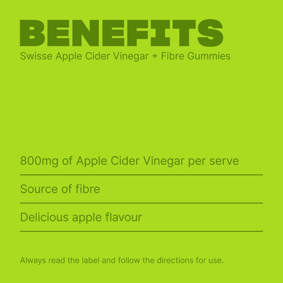 swisse apple cider vinegar fibre gummies gut health