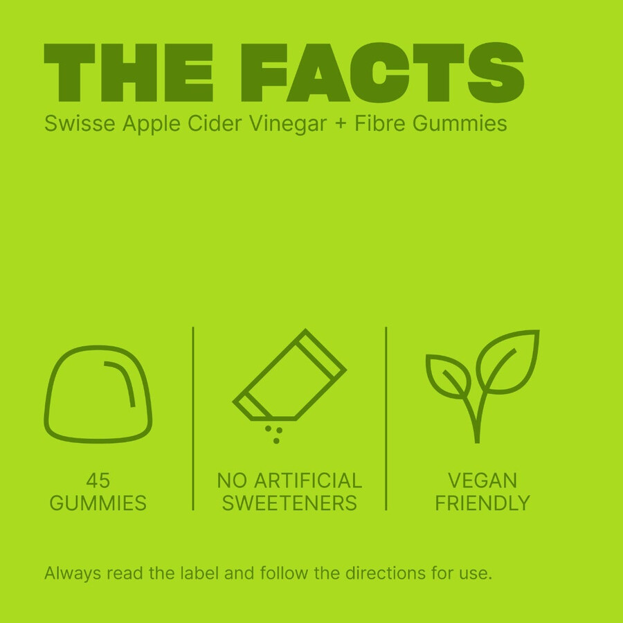 swisse apple cider vinegar fibre gummies gut health