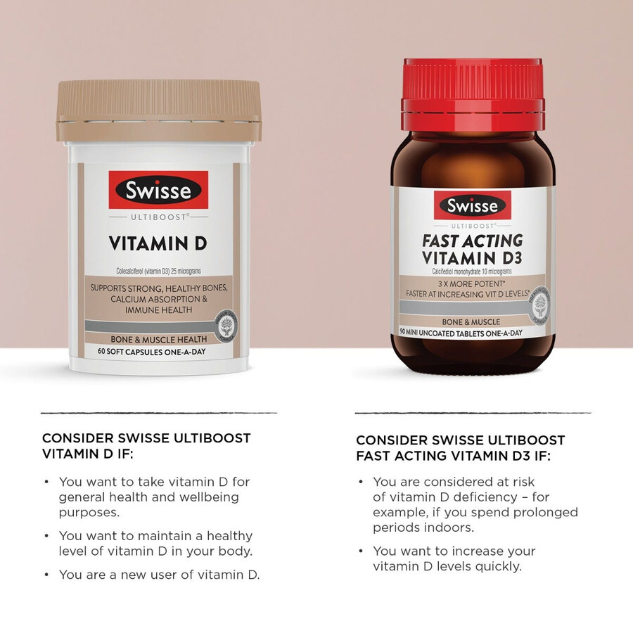 swisse ultiboost vitamin d supports dietary calcium absorption immune system health