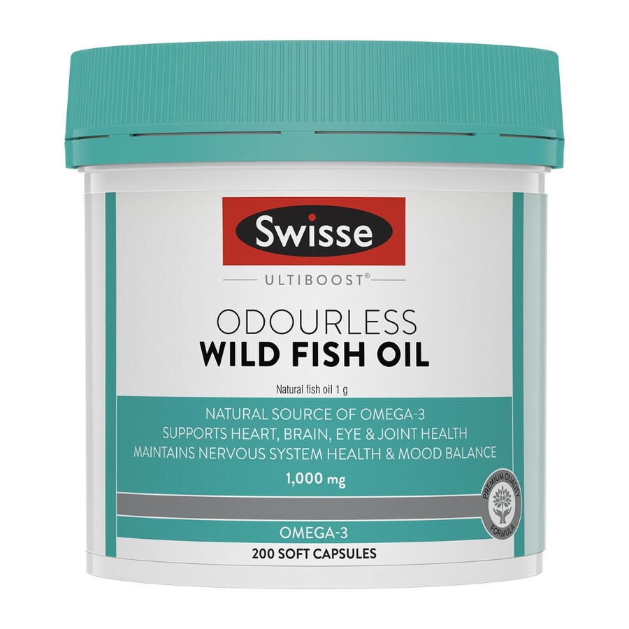 swisse ultiboost odourless wild fish oil 1000mg omega-3