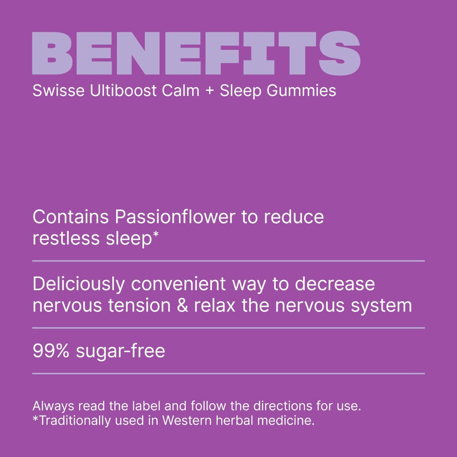 swisse ultiboost calm sleep gummies with passionflower