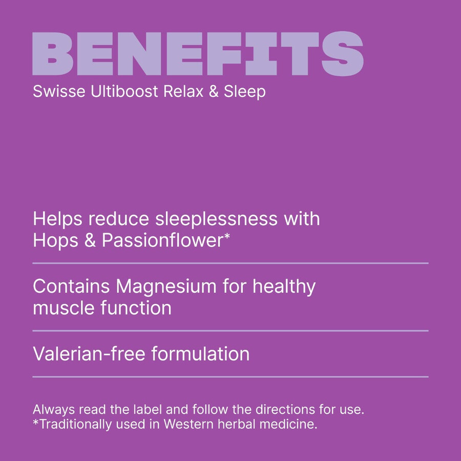swisse ultiboost relax sleep valerian free sleep support