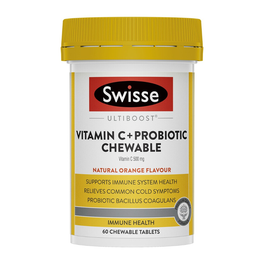 swisse ultiboost vitamin c probiotic chewable immune system health support
