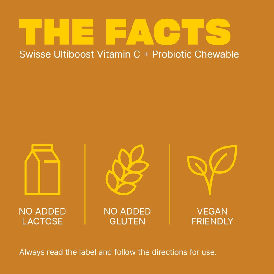 swisse ultiboost vitamin c probiotic chewable immune system health support