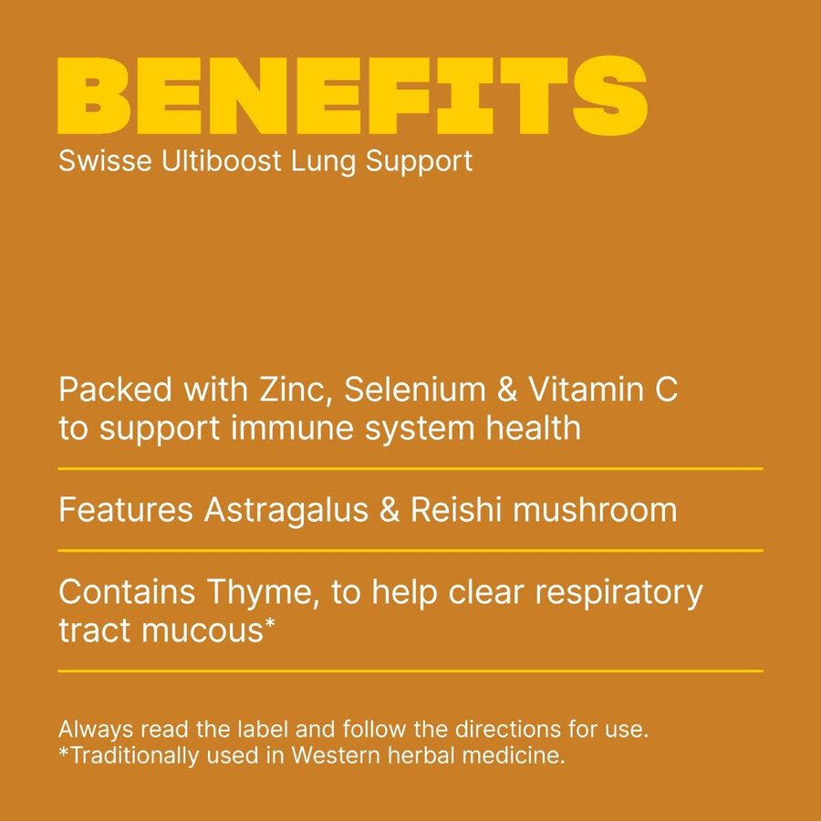 swisse ultiboost lung support herbal blend for immune health