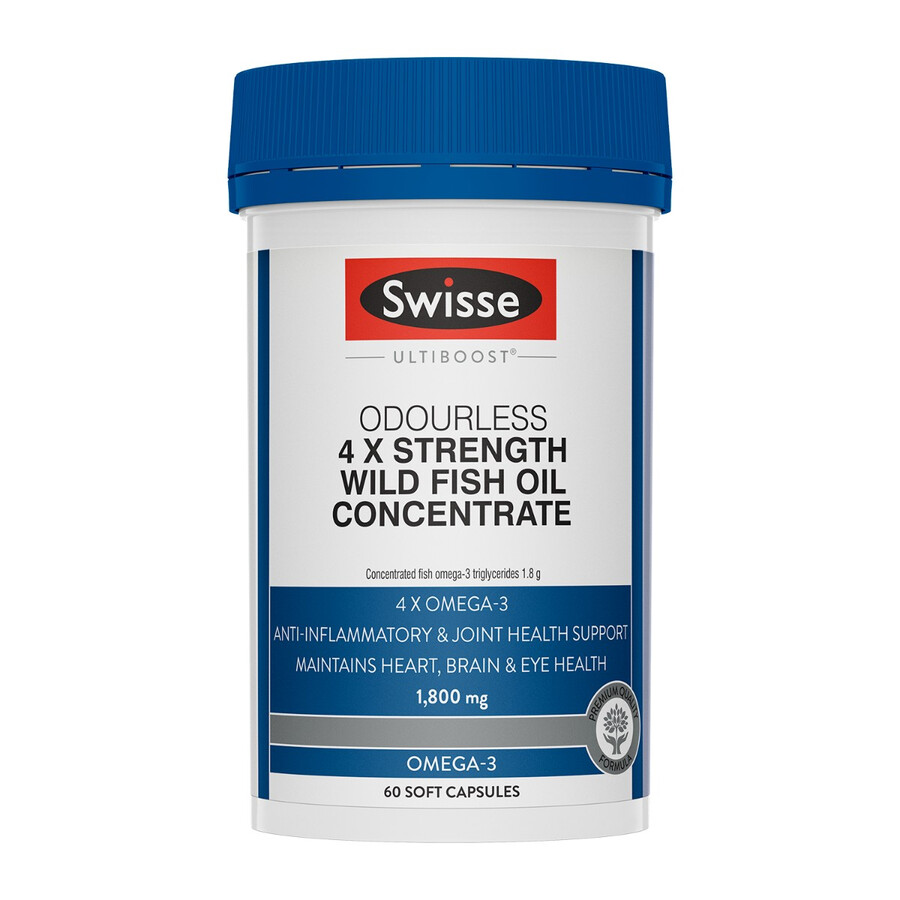 swisse ultiboost odourless 4 x strength wild fish oil concentrate