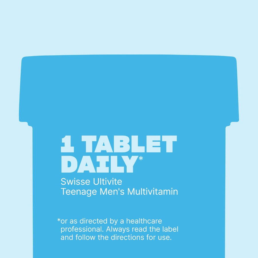 swisse ultivite teenage mens multivitamin immune system health support