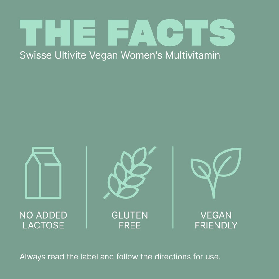 swisse ultivite vegan womens multivitamin support energy production