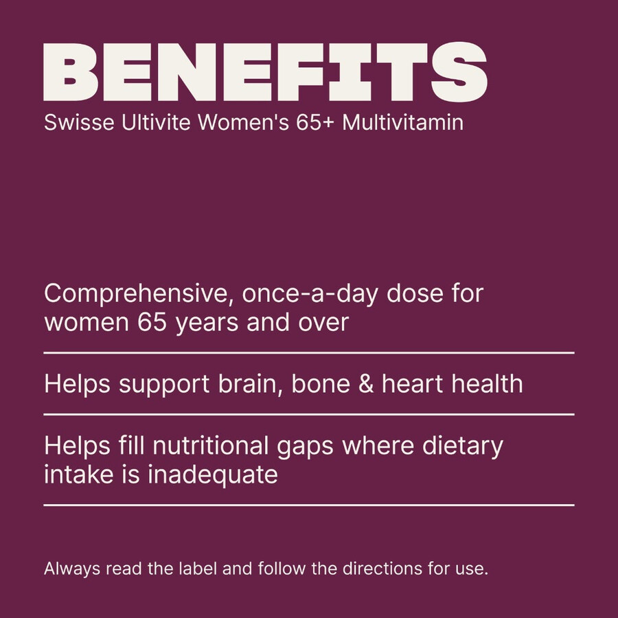 swisse ultivite womens 65 multivitamin immune system health support