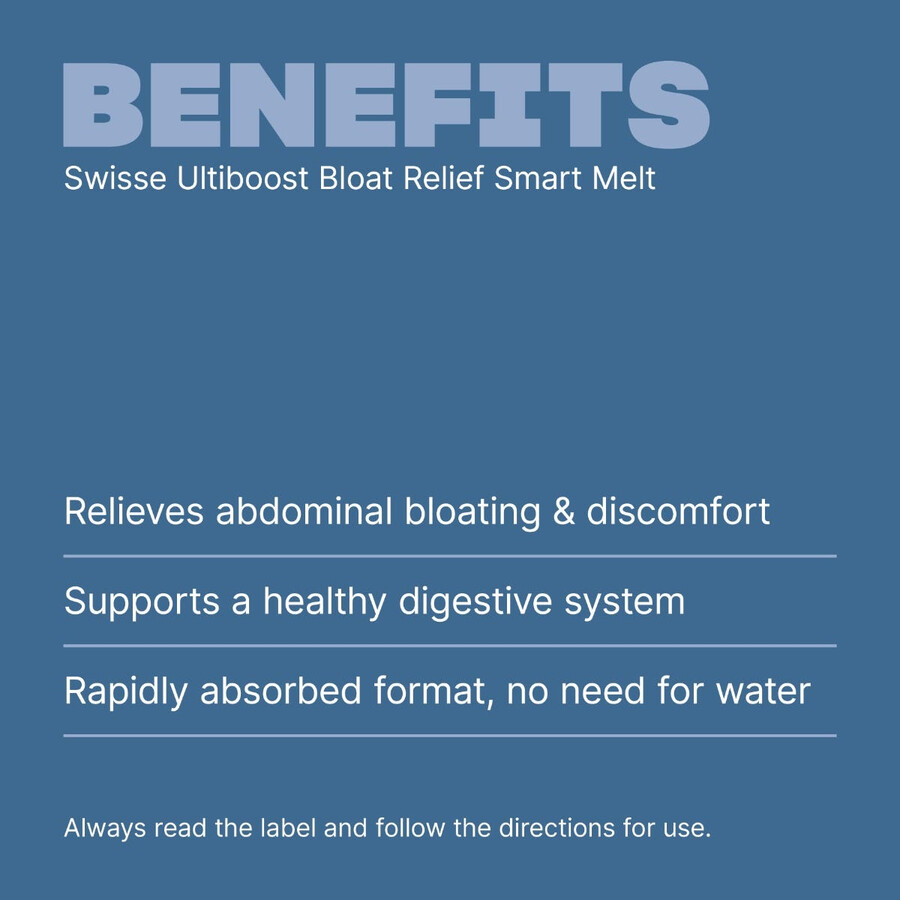 swisse ultiboost bloat relief smart melt rapidly absorbed form