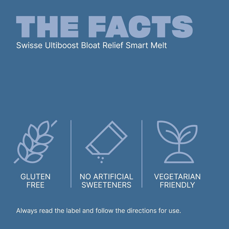 swisse ultiboost bloat relief smart melt rapidly absorbed form
