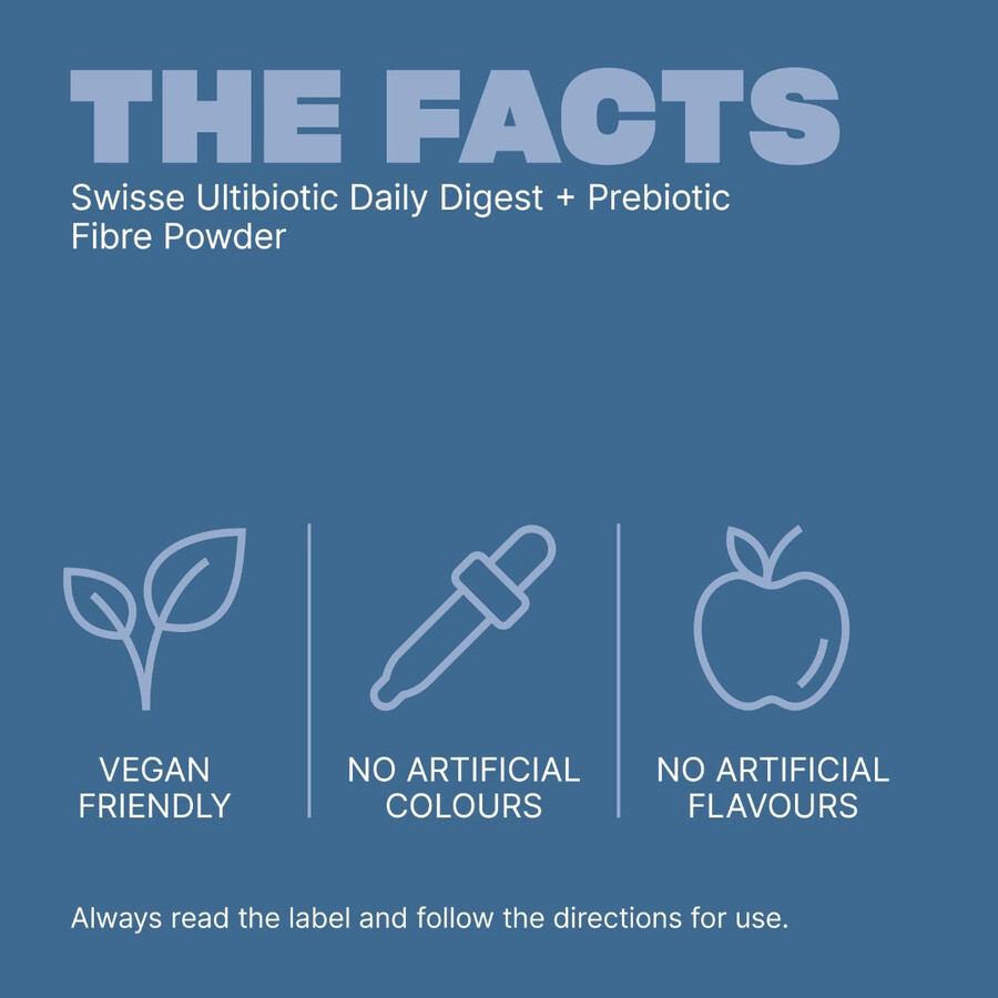 swisse ultibiotic daily digest prebiotic fibre powder with sunfiber