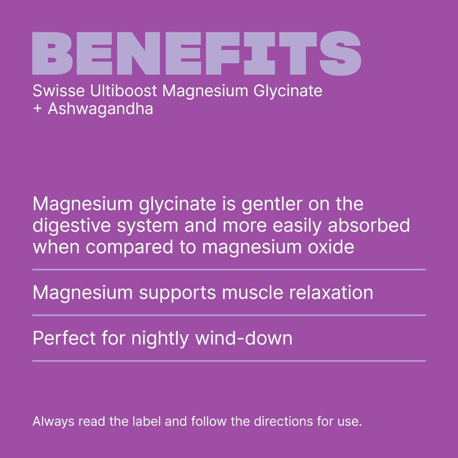 swisse ultiboost magnesium glycinate ashwagandha