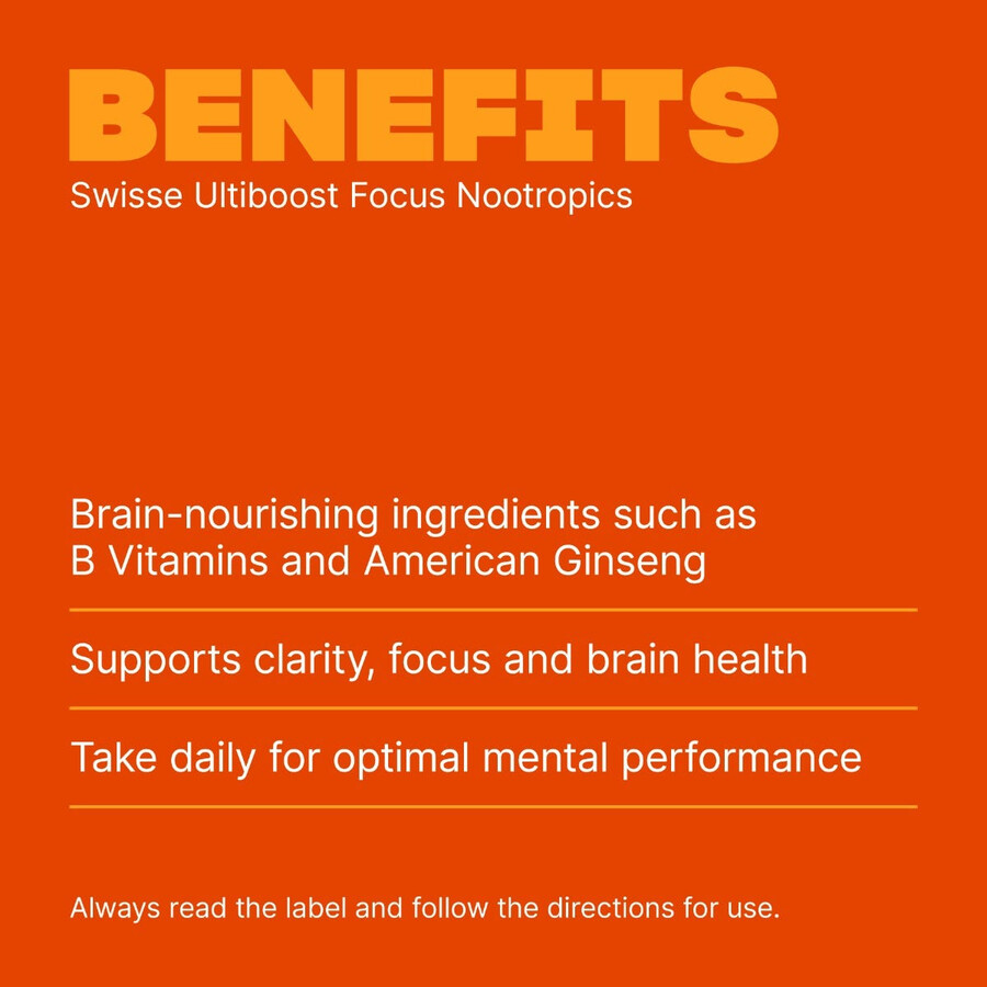 swisse ultiboost focus nootropics with cereboost
